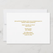 Chic Gold Law School Afstuderen Fotofeest Kaart (Achterkant)