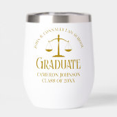 Chic Gold Law School Afstuderen Keepsake (Achterkant)