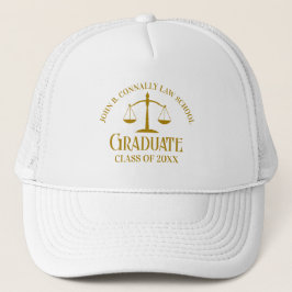 Chic Gold Law School Afstuderen Trucker Pet