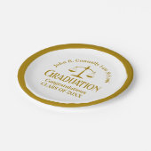 Chic Gold Law School Custom Graduation Party Papieren Bordje (Gekanteld)