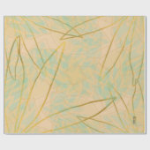 Chic Gold Leaf Aqua Pink Cadeaupapier (Vlak)