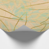 Chic Gold Leaf Aqua Pink Cadeaupapier (Hoek)