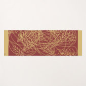 Chic Gold Leaf Burgundy Classic Pattern Yogamat (Voorkant (horizontaal))