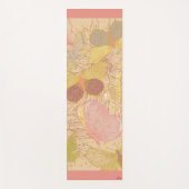 Chic Gold Leaf en Butterfly Pink Background Yogamat (Voorkant)