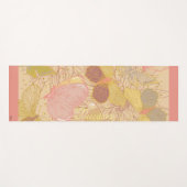 Chic Gold Leaf en Butterfly Pink Background Yogamat (Voorkant (horizontaal))