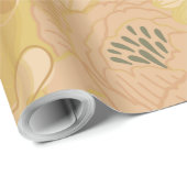Chic Gold Leaf Violet Floral achtergrond Cadeaupapier (Rol Hoek)