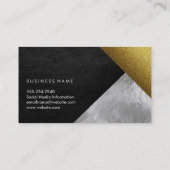 Chic Gold Leather Glass Moderne Art Visitekaartje (Achterkant)