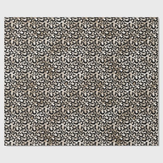 Chic Gold Leopard-afdrukken Cadeaupapier (Vlak)