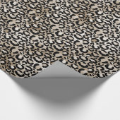 Chic Gold Leopard-afdrukken Cadeaupapier (Hoek)