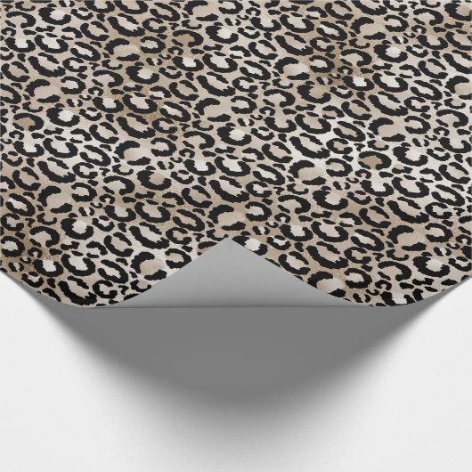 Chic Gold Leopard-afdrukken Cadeaupapier (Hoek)