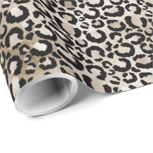 Chic Gold Leopard-afdrukken Cadeaupapier