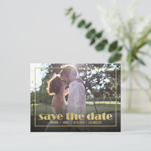 CHIC GOLD LIJST FOTO SLA DE DATUM AANKONDIGING OP (Staand voorkant)