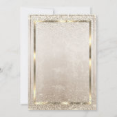 Chic Gold Lijst, Glass Confetti Retirement Kaart (Achterkant)