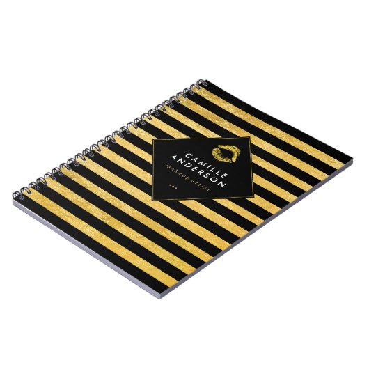  Chic Gold Lipstick Smooier Notitieboek (Linkerzijde)