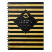  Chic Gold Lipstick Smooier Notitieboek (Voorkant)