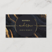 Chic Gold Logo cirkel en donkergroene grijs glitte Visitekaartje (Voorkant)