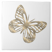 Chic Gold Look Butterfly Tegeltje (Voorkant)