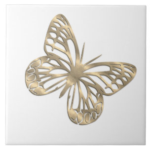 Chic Gold Look Butterfly Tegeltje
