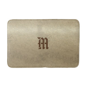 Chic Gold Look Custom Monogram Badmat