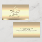 Chic Gold Lotus Flower Yoga Instructor Visitekaartje (Voorkant / Achterkant)