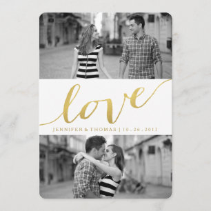 CHIC GOLD LOVE   BEWAREN VAN DE DATUM SAVE THE DATE