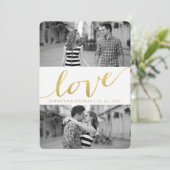 CHIC GOLD LOVE | BEWAREN VAN DE DATUM SAVE THE DATE (Staand voorkant)