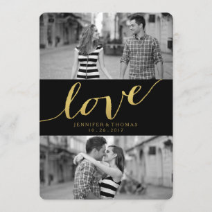 CHIC GOLD LOVE BEWAREN VAN DE DATUM SAVE THE DATE