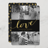 CHIC GOLD LOVE | BEWAREN VAN DE DATUM SAVE THE DATE (Voorkant / Achterkant)