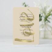 Chic Gold Love is een geduldige bruiloft Kaart (Staand voorkant)