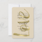 Chic Gold Love is een geduldige bruiloft Kaart (Voorkant)