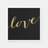 Chic Gold Love servetten (Voorkant)