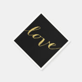 Chic Gold Love servetten (Hoek)