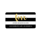 Chic Gold LOVE Zwart-wit Etiket (Voorkant)