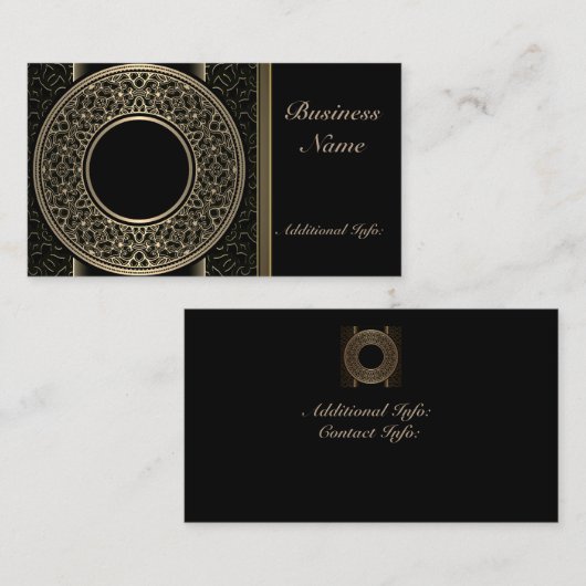 Chic Gold Medallion Visitekaartje (Voorkant / Achterkant)