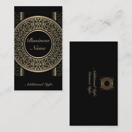 Chic Gold Medallion Visitekaartje 2 (Voorkant / Achterkant)