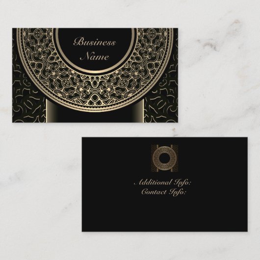 Chic Gold Medallion Visitekaartje 3 (Voorkant / Achterkant)