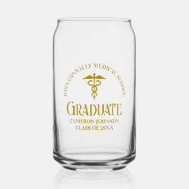 Chic Gold Medical School Afstuderen Gepersonalisee Blikvorm Glas