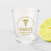 Chic Gold Medical School Afstuderen Keepsake Shot Glas (Voorkant)
