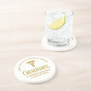 Chic Gold Medical School Afstuderen Keepsake Zandsteen Onderzetter