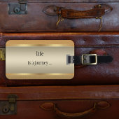 Chic Gold Metallic Glitter Bagagelabel