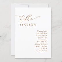 Chic Gold Minimalist Wedding Seating Chart Kaart