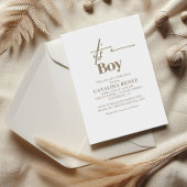 Chic Gold-minimalistisch Baby shower Kaart