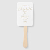 Chic Gold-minimalistisch programma voor het binden Handwaaier (Voorkant)