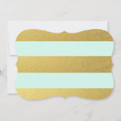 CHIC GOLD | MINT STRIPES BEWAREN DE DATUM SAVE THE DATE (Achterkant)