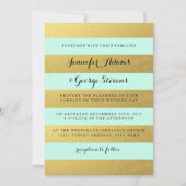 CHIC GOLD | MINT-WEDING-INVITATIE KAART (Voorkant)