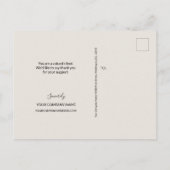 Chic Gold Modern Typography Script zakelijk bedank Briefkaart (Achterkant)