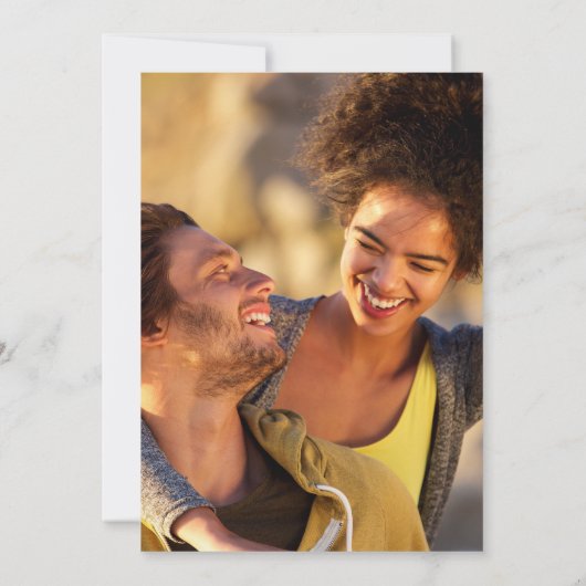 Chic Gold Monogram Greenery Photo Couples Shower Kaart (Achterkant)