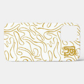 Chic Gold Monogram Hoesje-Mate iPhone Case (Achterkant (horizontaal))