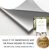 Chic Gold Monogram Huwelijk Welkom Teken Poster