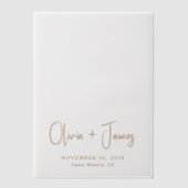 Chic Gold Monogram Trouwbedekking Vellum Uitnodigingen (Voorkant)